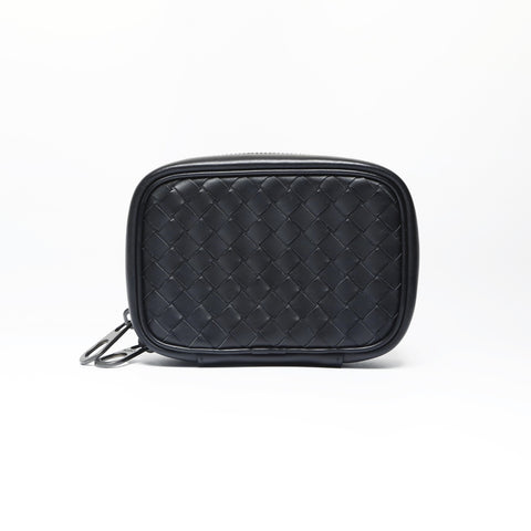 BOTTEGAVENETA INTRECCIATO Schmucketui/Zubehöretui Beutel Leder schwarz WS23733