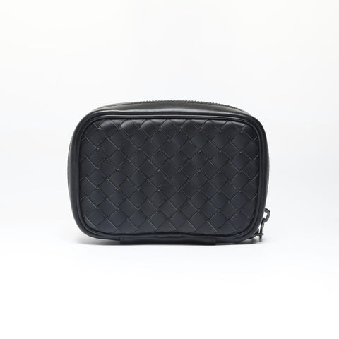 BOTTEGAVENETA INTRECCIATO Schmucketui/Zubehöretui Beutel Leder schwarz WS23733