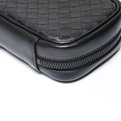 BOTTEGAVENETA INTRECCIATO Jewelry Case/Accessory Case Pouch leather black WS23733