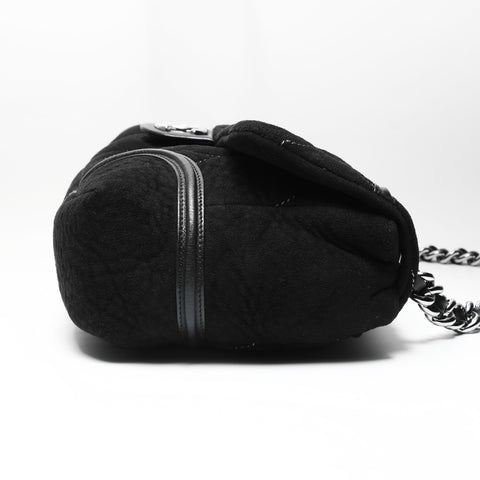 CHANEL No. 12 2008-2009 Suede COCO Mark Shoulder Bag black WS23735