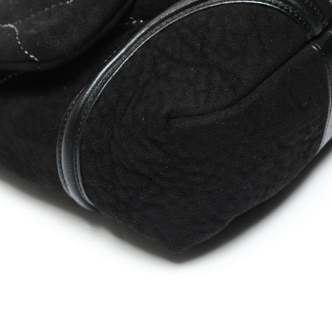 CHANEL No. 12 2008-2009 Suede COCO Mark Shoulder Bag black WS23735