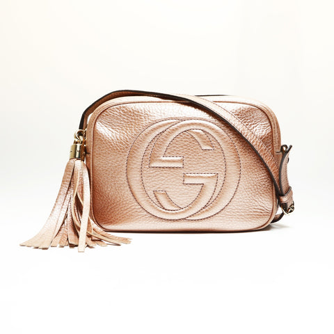 GUCCI Soho Disco Bag Camera Shoulder Bag pink WS23737