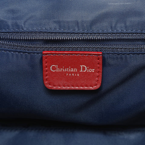 Christian Dior Trotter clasp bag canvas Handbag Blue red WS23738
