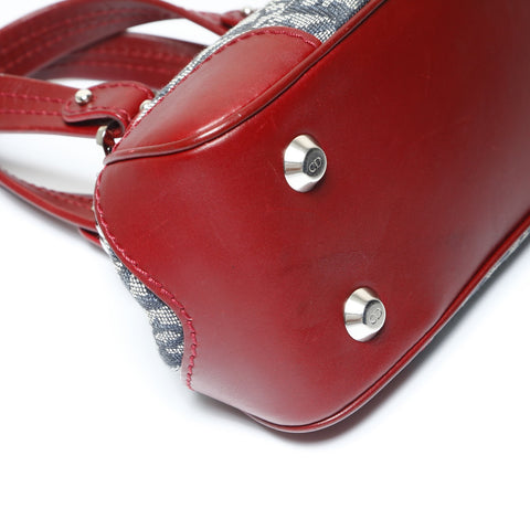 Christian Dior Trotter clasp bag canvas Handbag Blue red WS23738