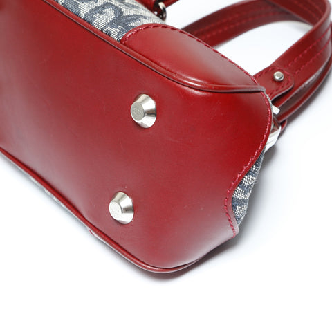 Christian Dior Trotter clasp bag canvas Handbag Blue red WS23738