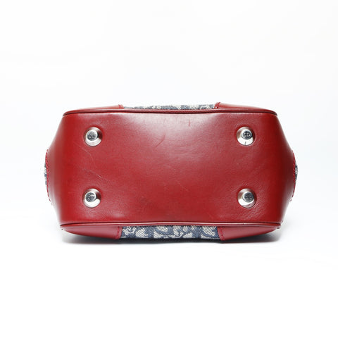 Christian Dior Trotter clasp bag canvas Handbag Blue red WS23738