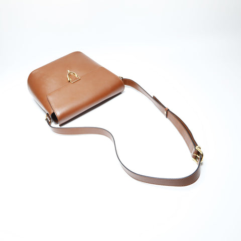 CELINE leather Shoulder Bag Brown WS23741