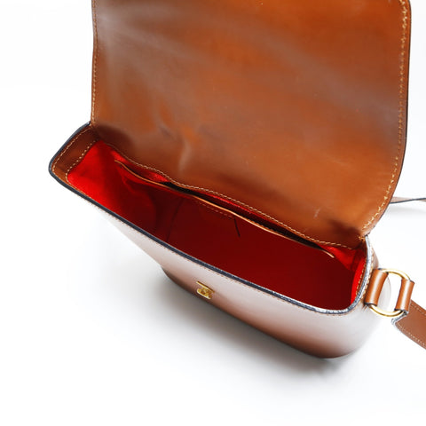 CELINE leather Shoulder Bag Brown WS23741