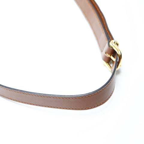 CELINE leather Shoulder Bag Brown WS23741