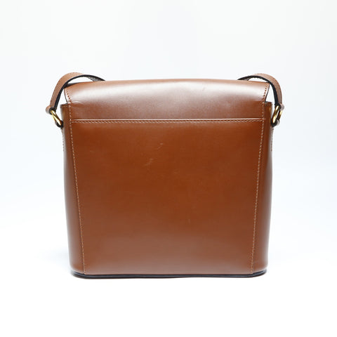 CELINE leather Shoulder Bag Brown WS23741