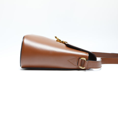 CELINE leather Shoulder Bag Brown WS23741