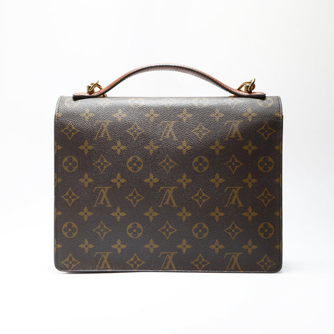 LOUIS VUITTON Monogram Monceau 28 Shoulder Bag Brown WS23746