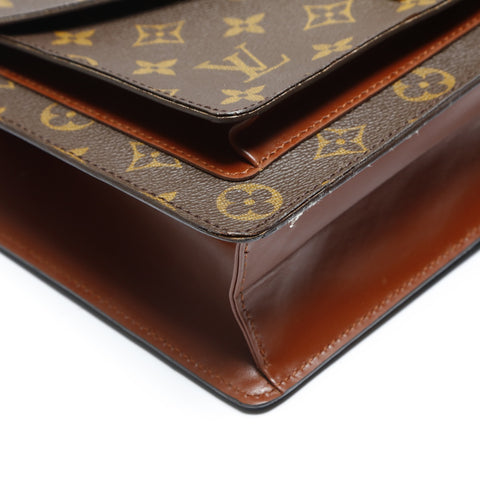 LOUIS VUITTON Monogram Monceau 28 Shoulder Bag Brown WS23746