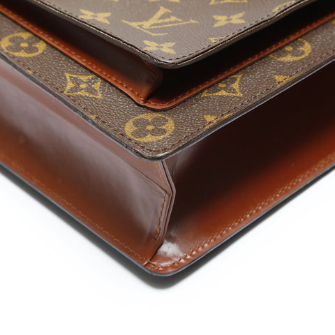 LOUIS VUITTON Monogram Monceau 28 Shoulder Bag Brown WS23746