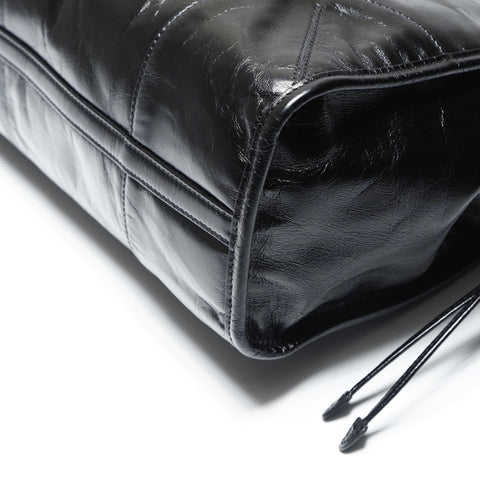 PRADA Bonnie Large 1BA433 Triangle Logo Shoulder Bag black WS23747