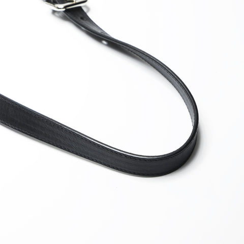 PRADA Leather 2way SilverMetal Shoulder Bag black WS23748