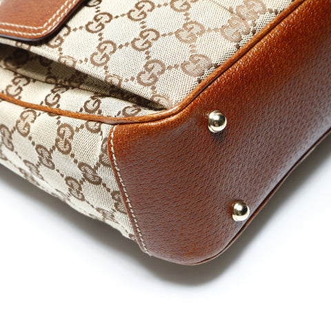 GUCCI GG canvas bamboo Handbag Brown WS23749