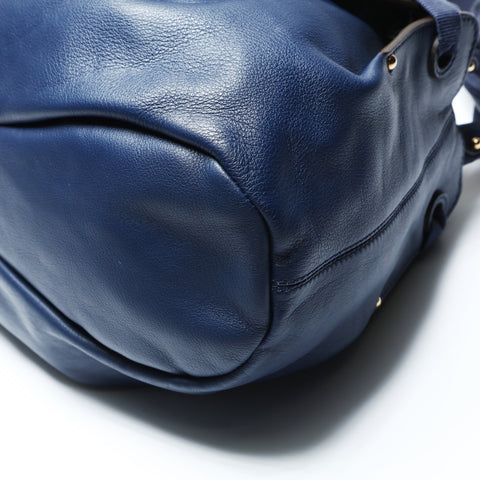 Salvatore Ferragamo Vara Ribbon Leather Shoulder Bag Navy WS23750