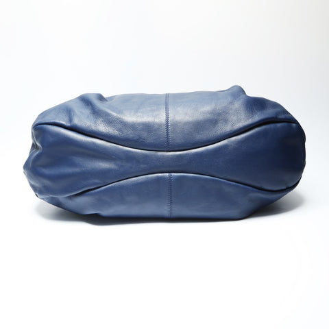 Salvatore Ferragamo Vara Ribbon Leather Shoulder Bag Navy WS23750