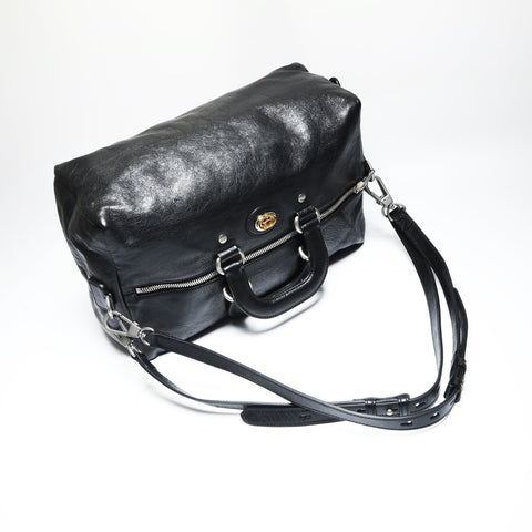 GUCCI Interlocking G Boston Bag Leather 2-way Boston bag black WS23752