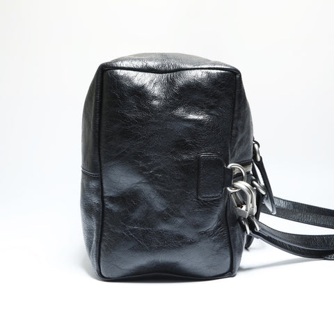 GUCCI Interlocking G Boston Bag Leather 2-way Boston bag black WS23752