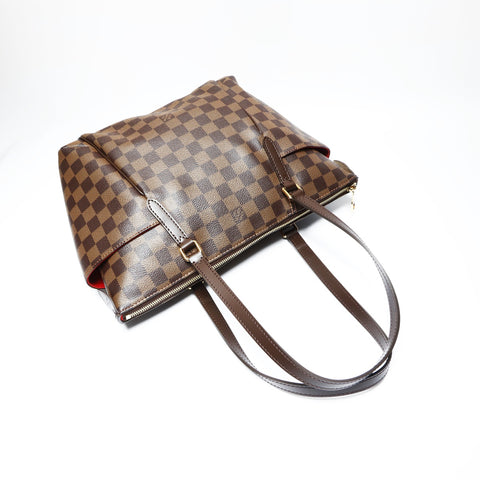 LOUIS VUITTON 2014 N41282 Damier Totally PM Shoulder Bag Brown WS23754
