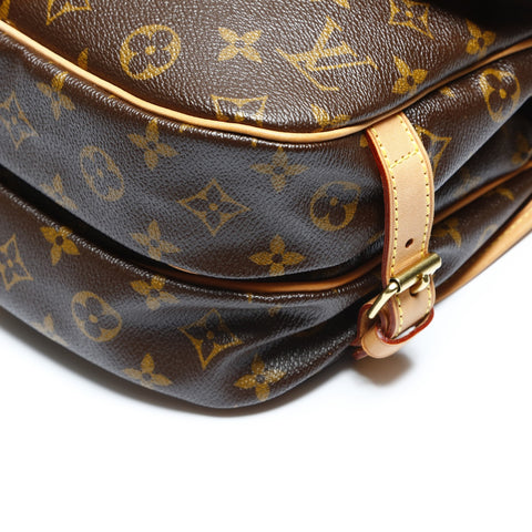 LOUIS VUITTON 2008 M42256 Monogram Saumur 30 Shoulder Bag Brown WS23755