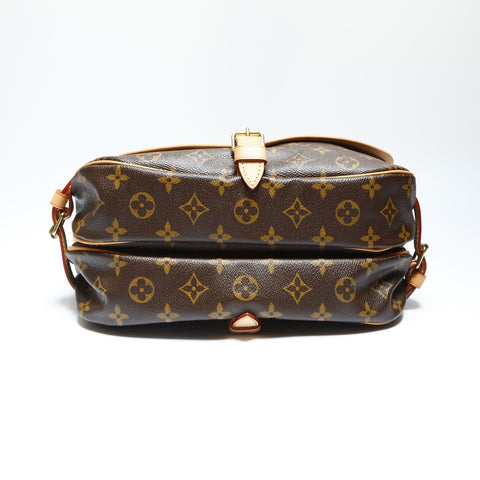 LOUIS VUITTON 2008 M42256 Monogram Saumur 30 Shoulder Bag Brown WS23755