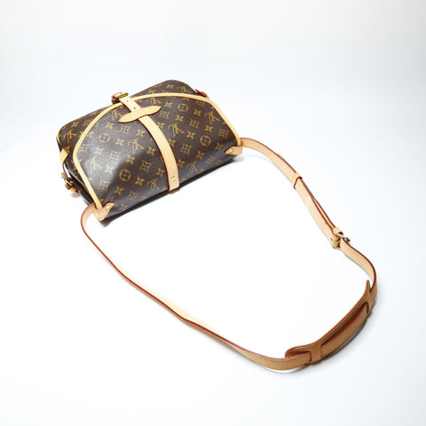 LOUIS VUITTON 2008 M42256 Monogram Saumur 30 Shoulder Bag Brown WS23755