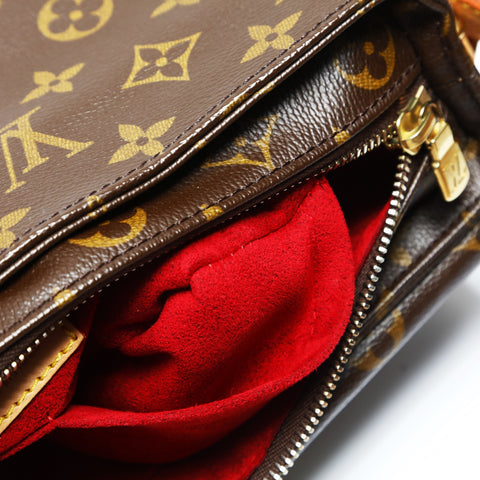 LOUIS VUITTON 2005 M51164 Monogram Viva Cite MM Shoulder Bag Brown WS23756