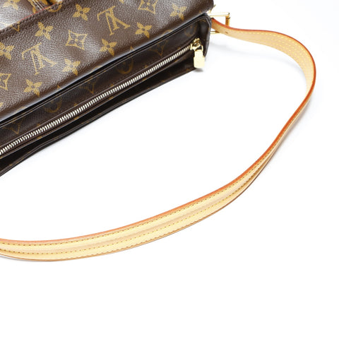 LOUIS VUITTON 2005 M51164 Monogram Viva Cite MM Shoulder Bag Brown WS23756