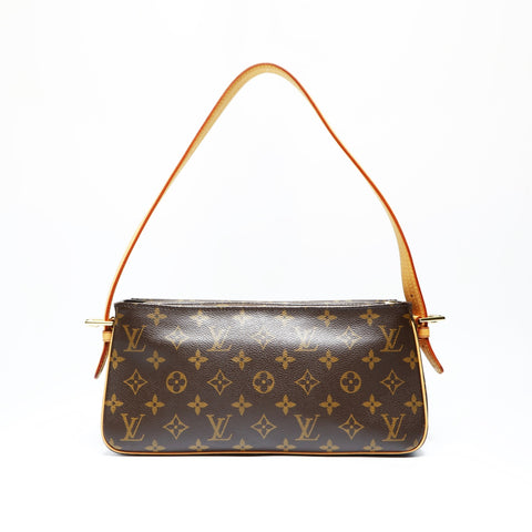 LOUIS VUITTON 2005 M51164 Monogram Viva Cite MM Shoulder Bag Brown WS23756