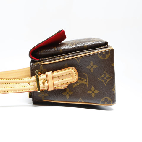 LOUIS VUITTON 2005 M51164 Monogram Viva Cite MM Shoulder Bag Brown WS23756