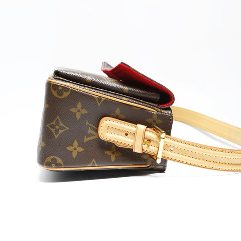 LOUIS VUITTON 2005 M51164 Monogram Viva Cite MM Shoulder Bag Brown WS23756