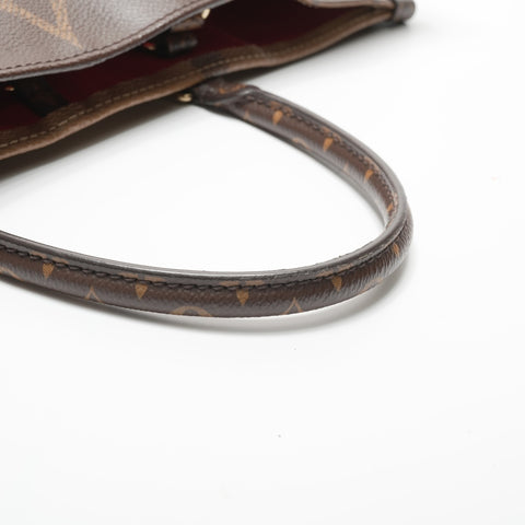 LOUIS VUITTON 2020 Monogram Giant Reverse On-the-Go MM Handbag Brown WS23758