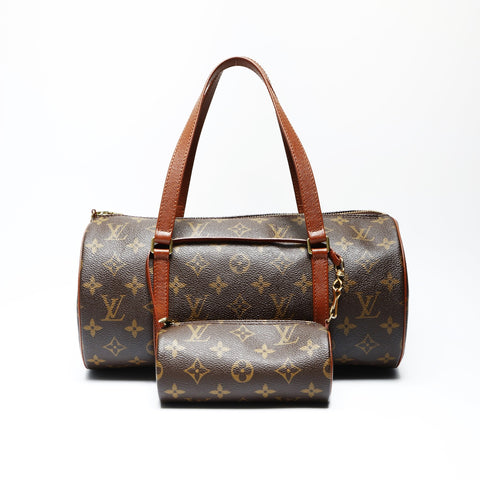 LOUIS VUITTON 2009 Monogram Papillon 30 Handbag Brown WS23759