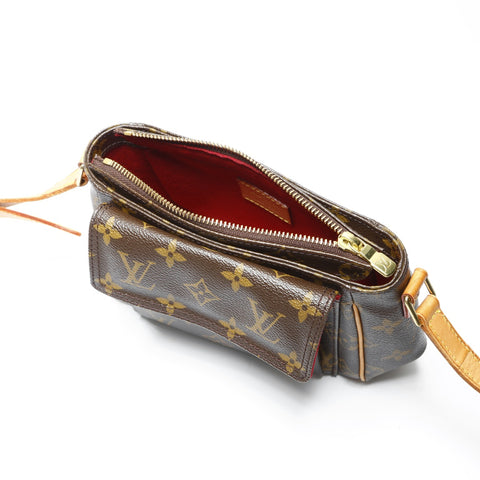 LOUIS VUITTON 2003 Monogram Viva Cite PM Shoulder Bag Brown WS23760