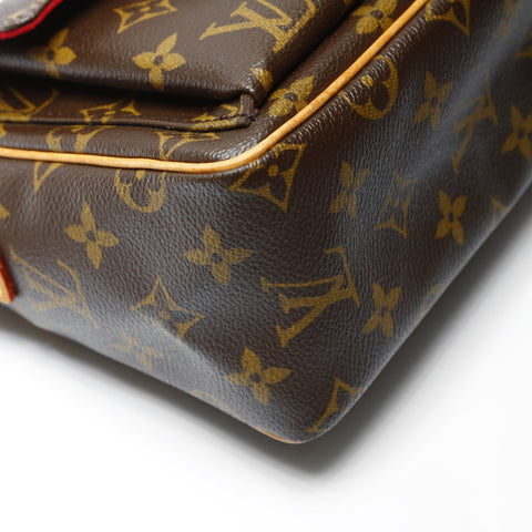 LOUIS VUITTON 2003 Monogram Viva Cite PM Shoulder Bag Brown WS23760