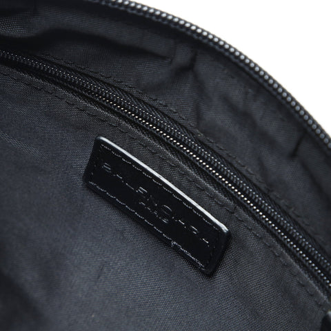 BALENCIAGA BB Monogram Canvas Shoulder Bag black WS23761