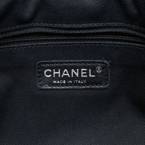 CHANEL No. 18 2013-2014 Caviar Skin COCO Mark Chain Shoulder Bag black WS23766