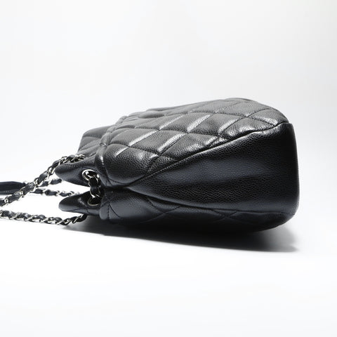 CHANEL No. 18 2013-2014 Caviar Skin COCO Mark Chain Shoulder Bag black WS23766