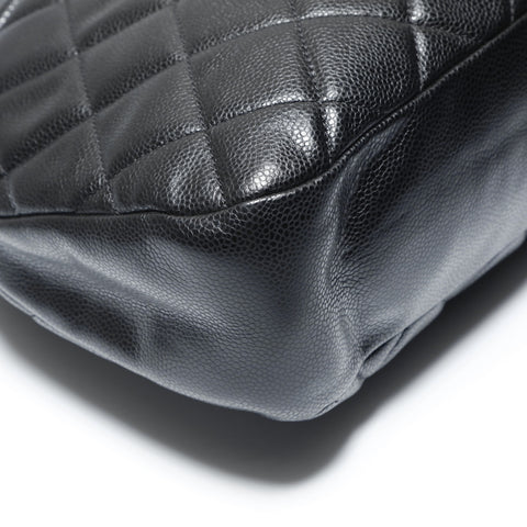 CHANEL No. 18 2013-2014 Caviar Skin COCO Mark Chain Shoulder Bag black WS23766