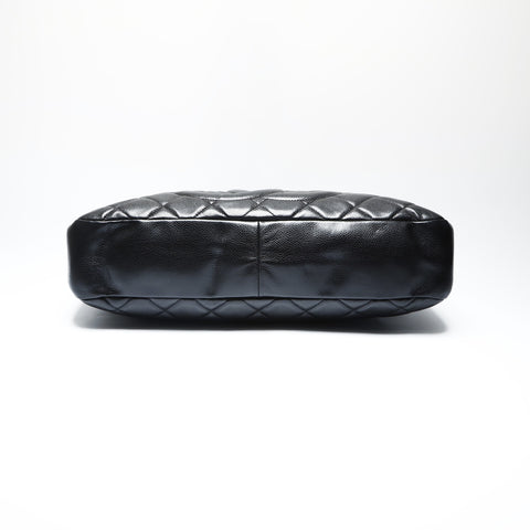 CHANEL No. 18 2013-2014 Caviar Skin COCO Mark Chain Shoulder Bag black WS23766