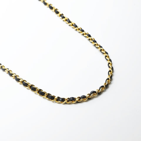 CHANEL No. 4 1996-1997 COCO Mark Caviar Skin Chain Wallet Shoulder Bag black WS23768