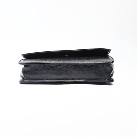 CHANEL No. 4 1996-1997 COCO Mark Caviar Skin Chain Wallet Shoulder Bag black WS23768