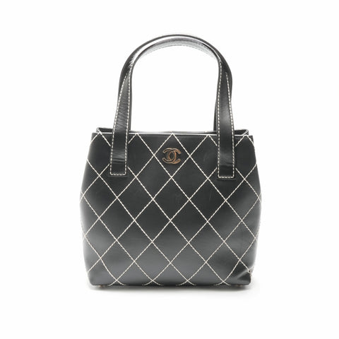 CHANEL No. 7 Wild Stitch COCO Mark Handbag black WS23769