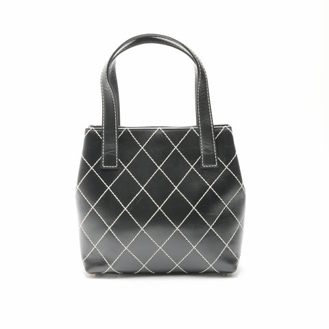 CHANEL No. 7 Wild Stitch COCO Mark Handbag black WS23769