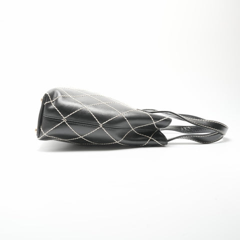 CHANEL No. 7 Wild Stitch COCO Mark Handbag black WS23769