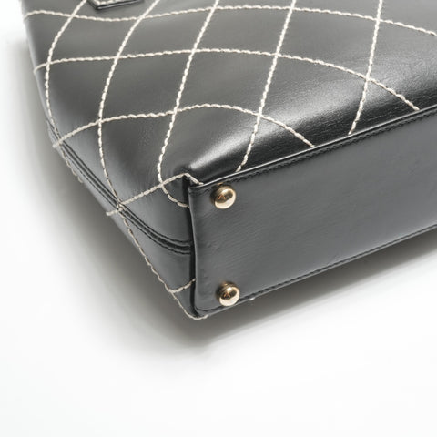 CHANEL No. 7 Wild Stitch COCO Mark Handbag black WS23769