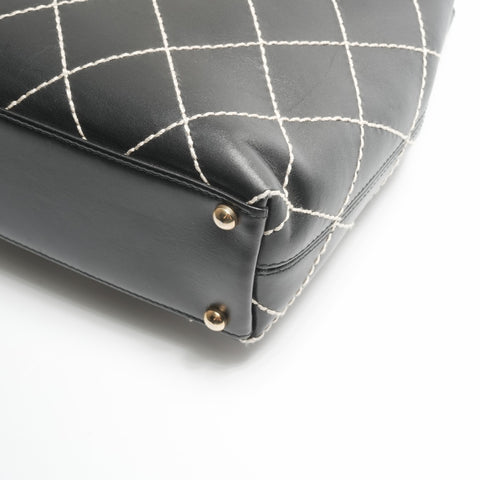 CHANEL No. 7 Wild Stitch COCO Mark Handbag black WS23769